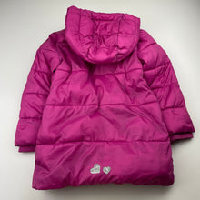 Load image into Gallery viewer, Girls Lily &amp; Dan, fleece lined hooded jacket / coat, L: 50cm, GUC, size 3-4,  