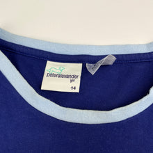 Load image into Gallery viewer, Boys Peter Alexander, cotton pyjama tee / top, discolouration neck, FUC, size 14,  