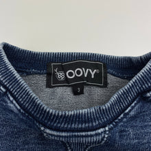 Load image into Gallery viewer, Boys OOVY, knit denim long sleeve top, shark, light wear on cuffs, FUC, size 3,  