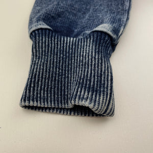Boys OOVY, knit denim long sleeve top, shark, light wear on cuffs, FUC, size 3,  