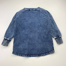 Load image into Gallery viewer, Boys OOVY, knit denim long sleeve top, shark, light wear on cuffs, FUC, size 3,  