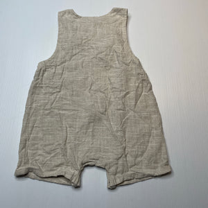 Unisex Toshi, cotton / linen romper / shortalls, EUC, size 2,  