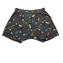 Load image into Gallery viewer, Unisex Dr Seuss, Cat in the Hat shorts, elasticated, GUC, size 0,  
