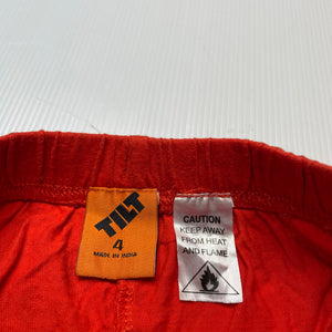 Boys Tilt, cotton pyjama shorts, elasticated, GUC, size 4,  