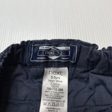 Load image into Gallery viewer, Boys Next, navy cotton shorts, adjustable, GUC, size 2-3,  