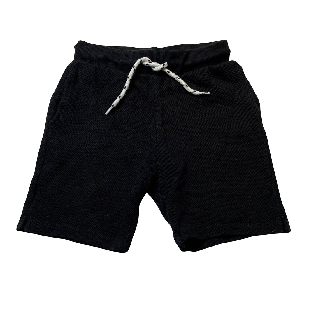 Boys Anko, black cotton shorts, elasticated, GUC, size 5,  