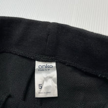 Load image into Gallery viewer, Boys Anko, black cotton shorts, elasticated, GUC, size 5,  