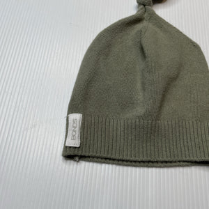 Unisex Bonds, khaki stretchy knit hat / beanie, GUC, size 000,  