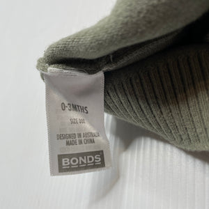 Unisex Bonds, khaki stretchy knit hat / beanie, GUC, size 000,  