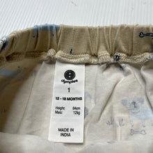Load image into Gallery viewer, Boys Dymples, stretchy shorts, elasticated, cats &amp; dogs, EUC, size 1,  