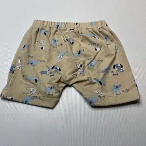 Boys Dymples, stretchy shorts, elasticated, cats & dogs, EUC, size 1,  