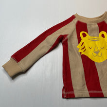 Load image into Gallery viewer, Boys Olive and The Captain, striped lightweight sweater / long sleeve top, tiger, EUC, size 1,  