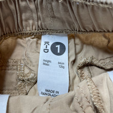 Load image into Gallery viewer, Boys KID, cotton cargo shorts, elasticated, EUC, size 1,  