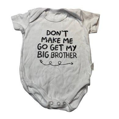 Unisex white, cotton bodysuit / romper, EUC, size 00,  