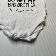 Load image into Gallery viewer, Unisex white, cotton bodysuit / romper, EUC, size 00,  