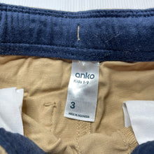 Load image into Gallery viewer, Boys Anko, stretch cotton shorts, elasticated, EUC, size 3,  