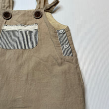 Load image into Gallery viewer, Boys Arthur Ave, linen romper, shortalls, GUC, size 1,  