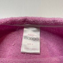 Load image into Gallery viewer, Girls Mango, pink knit short sleeve top, GUC, size 4,  