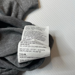 Unisex Puma, grey marle bodysuit / romper, EUC, size 00,  