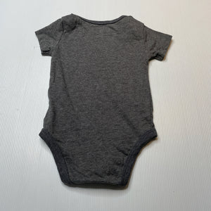 Unisex Puma, grey marle bodysuit / romper, EUC, size 00,  
