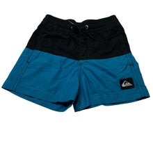 Load image into Gallery viewer, Boys Quiksilver, blue &amp; black board shorts, elasticated, EUC, size 2,  