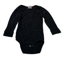 Load image into Gallery viewer, Unisex Higgledee, black cotton bodysuit / romper, GUC, size 1,  