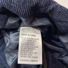 Load image into Gallery viewer, Unisex David Jones, wadded navy corduroy jacket, poppers, EUC, size 0,  