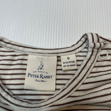Load image into Gallery viewer, Unisex Beatrix Potter, Peter Rabbit soft feel stretchy long sleeve top, EUC, size 0,  