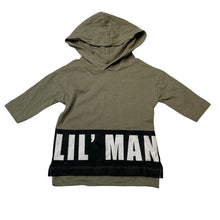 Load image into Gallery viewer, Boys Baby Berry, khaki cotton hooded tee / top, EUC, size 000,  