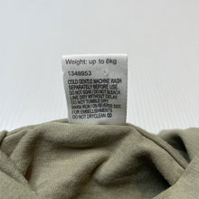 Load image into Gallery viewer, Boys Baby Berry, khaki cotton hooded tee / top, EUC, size 000,  
