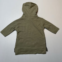 Load image into Gallery viewer, Boys Baby Berry, khaki cotton hooded tee / top, EUC, size 000,  