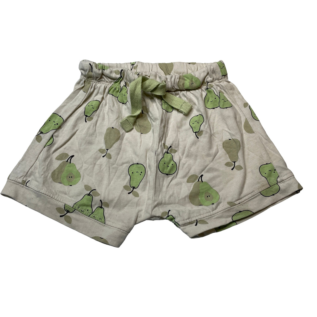Unisex Baby Berry, lightweight cotton shorts, elasticated, pears, GUC, size 1,  