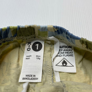 Boys KID, cotton pyjama shorts, dinosaurs, EUC, size 1,  