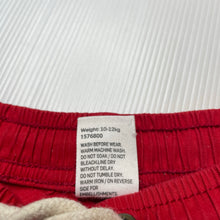 Load image into Gallery viewer, Boys Baby Berry, red stretch cotton shorts, elasticated, GUC, size 1,  