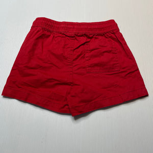 Boys Baby Berry, red stretch cotton shorts, elasticated, GUC, size 1,  