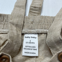 Load image into Gallery viewer, Boys Baby Baby, cotton / linen shorts, elasticated, GUC, size 1,  