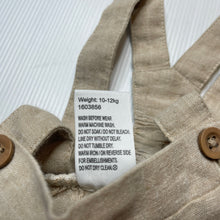Load image into Gallery viewer, Boys Baby Baby, cotton / linen shorts, elasticated, GUC, size 1,  