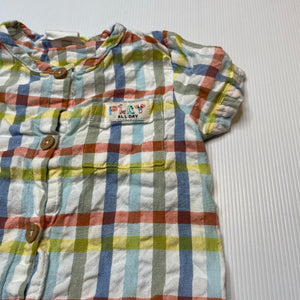 Boys Jack & Milly, lightweight organic cotton romper, GUC, size 1,  