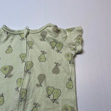 Load image into Gallery viewer, Unisex Baby Berry, soft cotton zip romper, pears, GUC, size 1,  