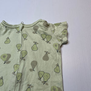Unisex Baby Berry, soft cotton zip romper, pears, GUC, size 1,  