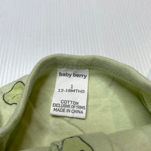 Load image into Gallery viewer, Unisex Baby Berry, soft cotton zip romper, pears, GUC, size 1,  