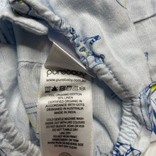 Load image into Gallery viewer, Boys purebaby, lightweight organic cotton / linen romper / shortalls, EUC, size 1,  