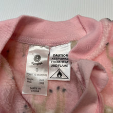 Load image into Gallery viewer, Girls Dymples, soft fleece zip coverall / romper, GUC, size 0,  