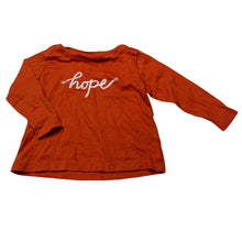 Load image into Gallery viewer, Girls Anko, orange cotton long sleeve tee / top, GUC, size 1,  