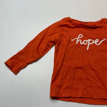 Load image into Gallery viewer, Girls Anko, orange cotton long sleeve tee / top, GUC, size 1,  