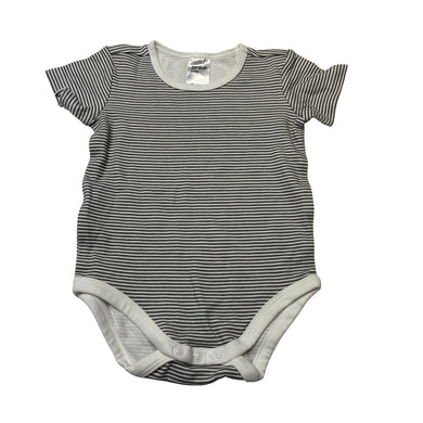 Unisex Anko, striped organic cotton bodysuit / romper, FUC, size 0,  