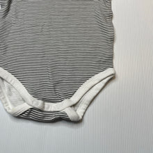 Load image into Gallery viewer, Unisex Anko, striped organic cotton bodysuit / romper, FUC, size 0,  