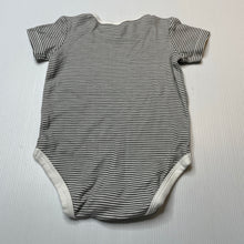Load image into Gallery viewer, Unisex Anko, striped organic cotton bodysuit / romper, FUC, size 0,  