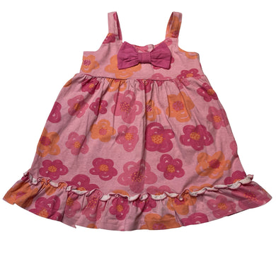 Girls All 4 Me, floral stretch cotton summer dress, GUC, size 2, L: 44cm