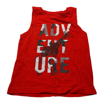 Boys Brilliant Basics, red cotton singlet / tank top, EUC, size 1,  
